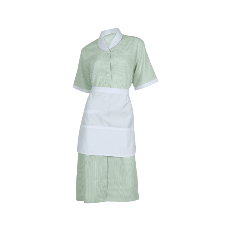 BATA SEÑORA CON MANDIL BLANCO - MANGA CORTA