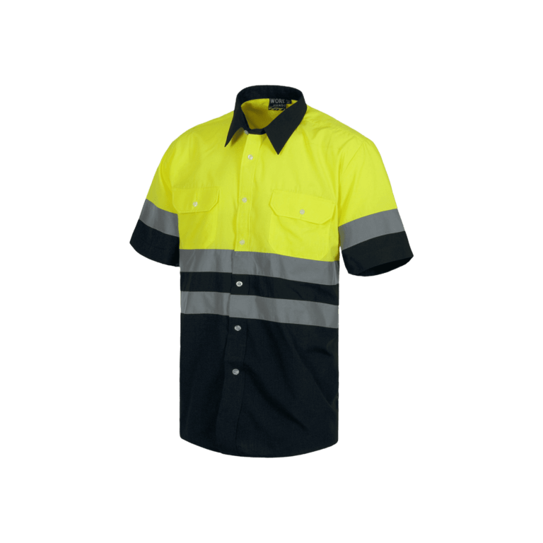 CAMISA DE DOS COLORES CON CINTA REFLECTIVA - MANGA CORTA