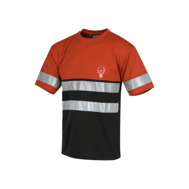 CAMISETA DE DOS COLORES CON CINTA REFLECTIVA - MANGA CORTA