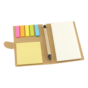 LIBRETA - ECOLÓGICA - CON LAPICERO Y POST IT