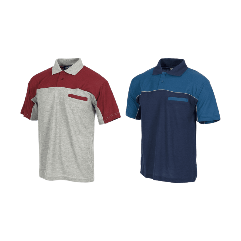 POLO CUELLO PIQUE DE DOS COLORES - MANGA CORTA