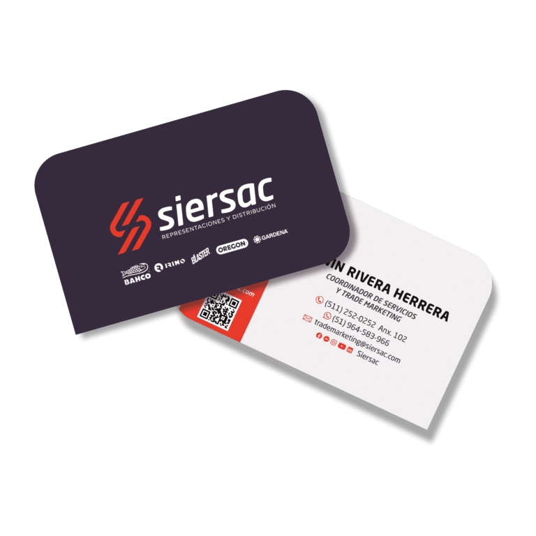 TARJETA PERSONAL SIERSAC
Diseño e Impresión